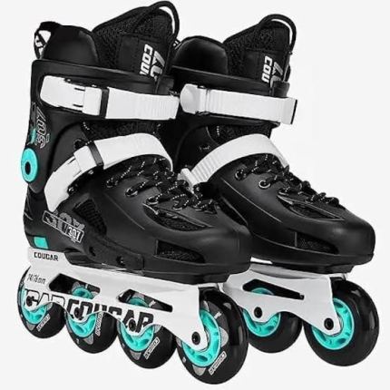 Cougar 307 Freestyle Inline Roller Skates in Black and White