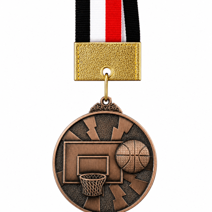 Basketball Medal – 6 cm in Rose Gold and Silver