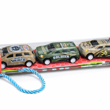 3-Piece racing cars with track set