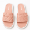 Fashion slide slippers in beige and pink