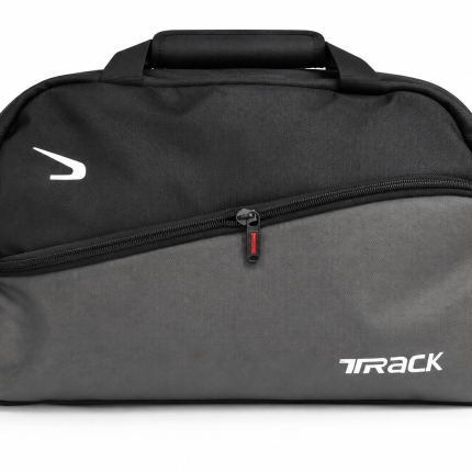Track Two-Tone Handbag in Black, Navy blue, and Gray