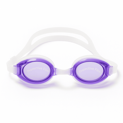 2X swimming goggles in purple and blue