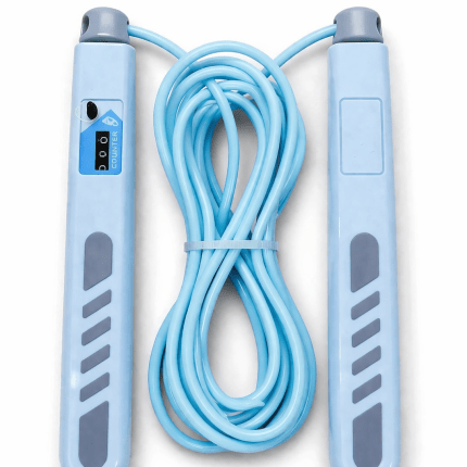 Digital Jump Rope with Counter in Black, Blue, and Pink