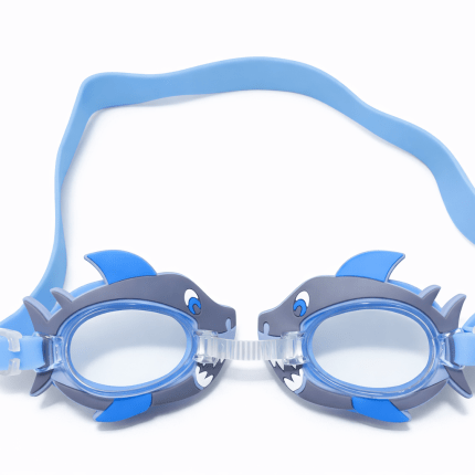 Kids swimming goggles in blue and pink