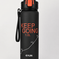 EYUN sport water bottle in black and gray