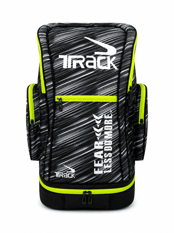 Track Swimming Backpack with Wet Compartment – Black Streak
