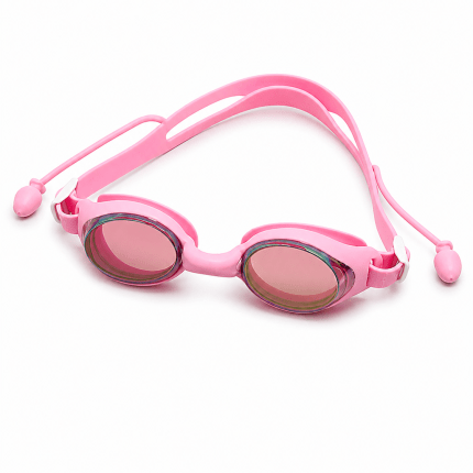 Track mirror swimming goggles in multiple colors