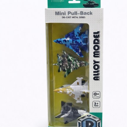 Mini pull-back alloy aircraft set