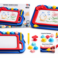 Kids magnetic drawing board with stamps