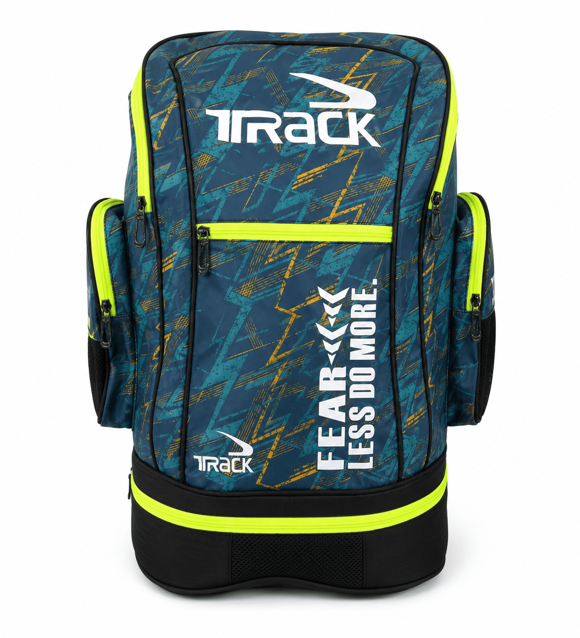 Track Swimming Backpack with Wet Compartment – Teal Print