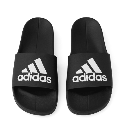 Slide sandals in white and yellow
