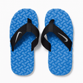 Flip-flops in purple blue white