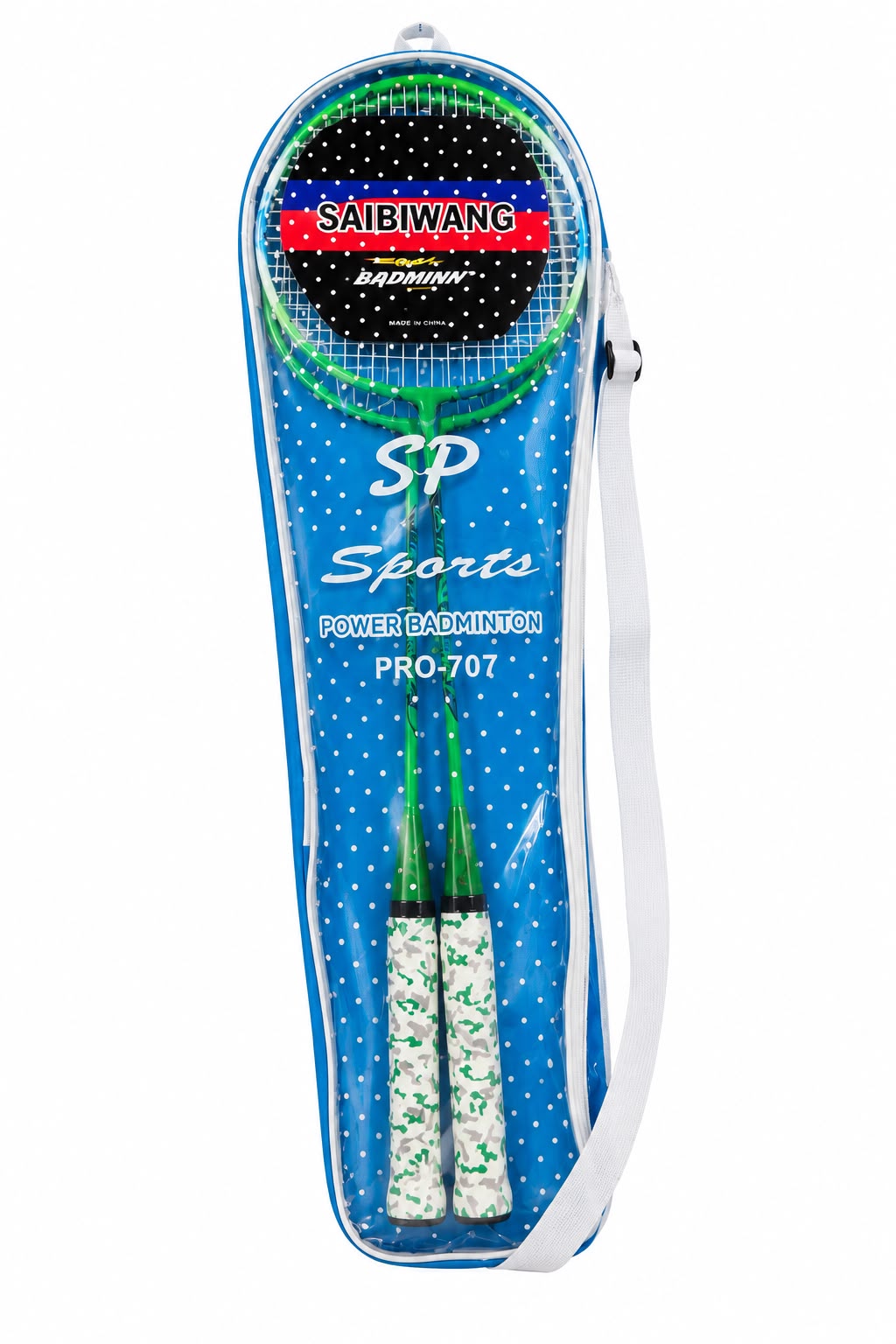 Badminton Racket Set with Cover – 2 Rackets – Green – photo 2