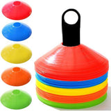 Agility training saucer cones in five colors