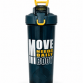MOVE shaker bottle in navy blue and pink
