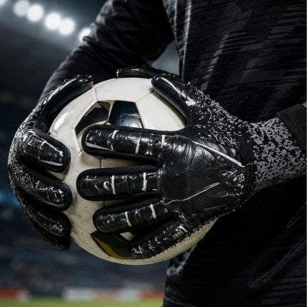 Goalkeeper Gloves in Black, Fuchsia, and Green