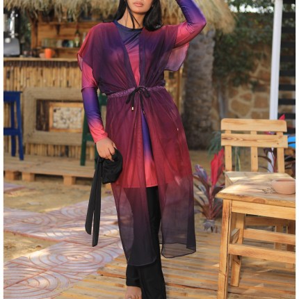Modest swimwear with cardigan