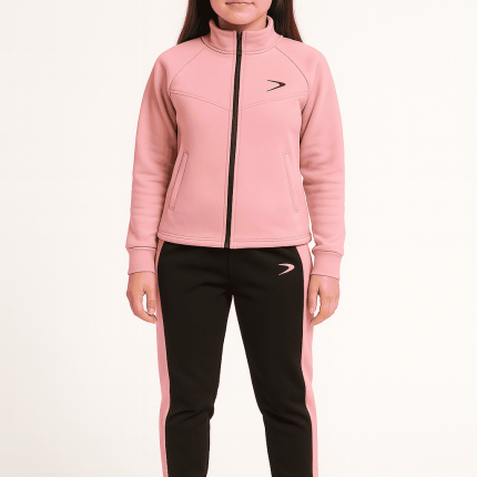Girls' Tracksuit in Black, Navy blue, Purple, and Pink