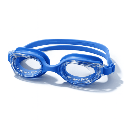 Track swimming goggles in navy baby blue pink