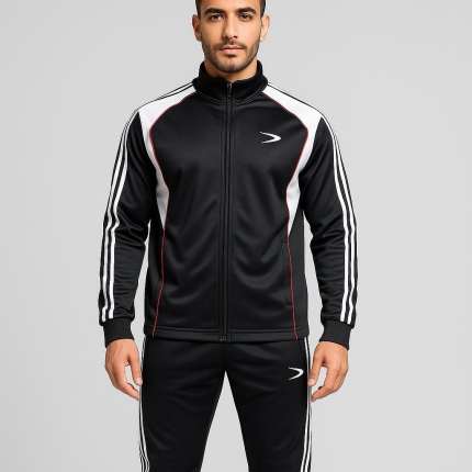 Men's Tracksuit in Black and Red
