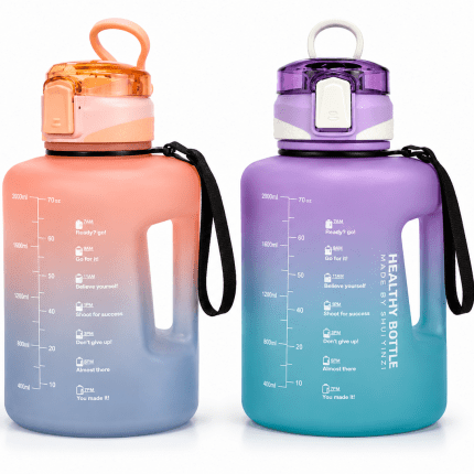 2200ml shaker bottle in purple and pink