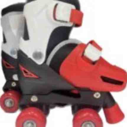 Two-Wheel Roller Skates – "Large", Red