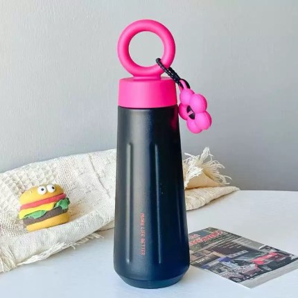 Flower insulated thermal water bottle