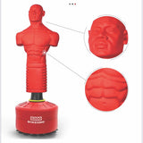 Boxing Dummy Full Body Punching Man Boxing Stand, Silastic Punching Bag in Red and Blue